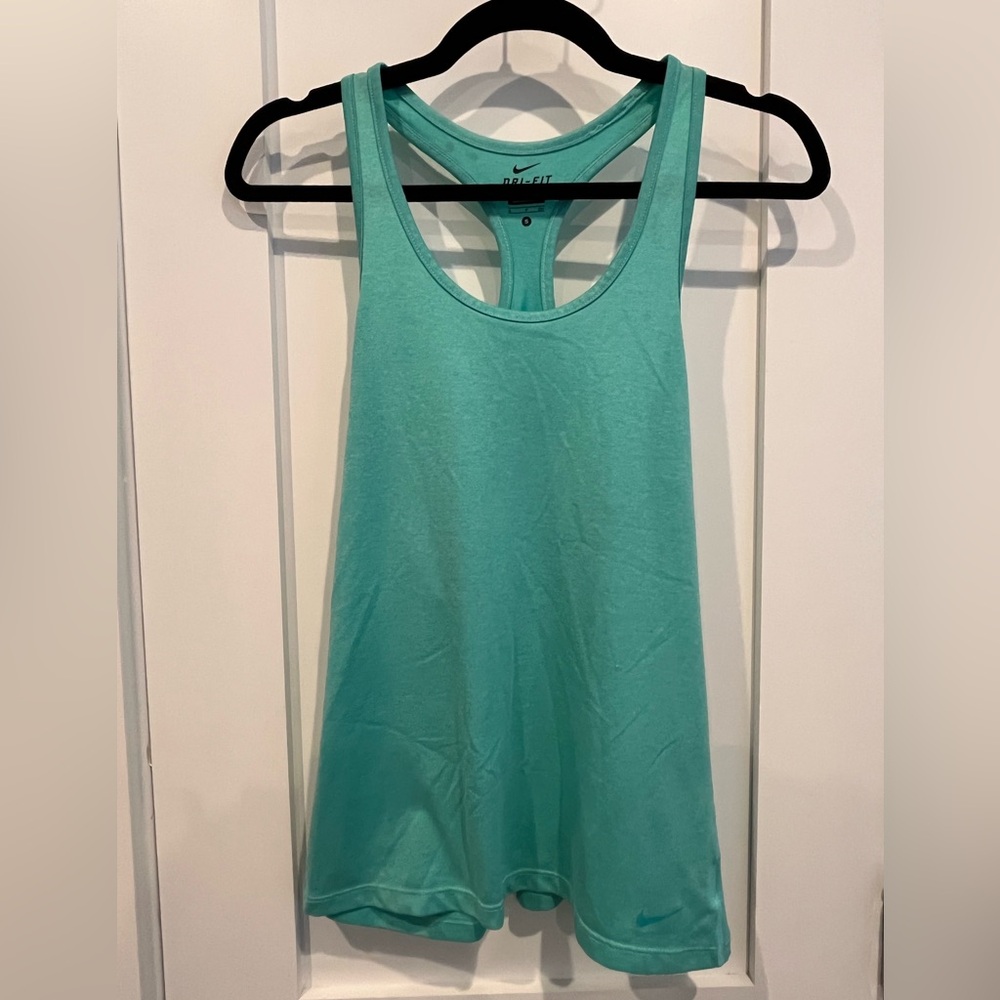 Nike Racerback Tank in Bright Aqua Blue